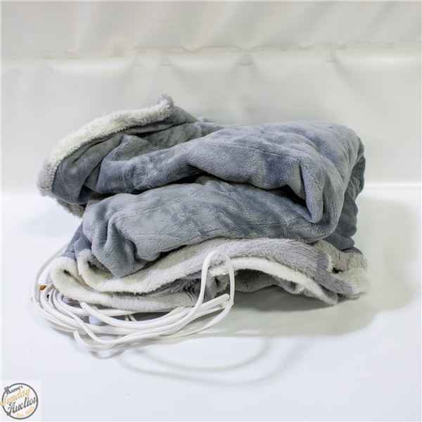 BERKSHIRE ELECTRIC HEATED THROW BLANKET GREY