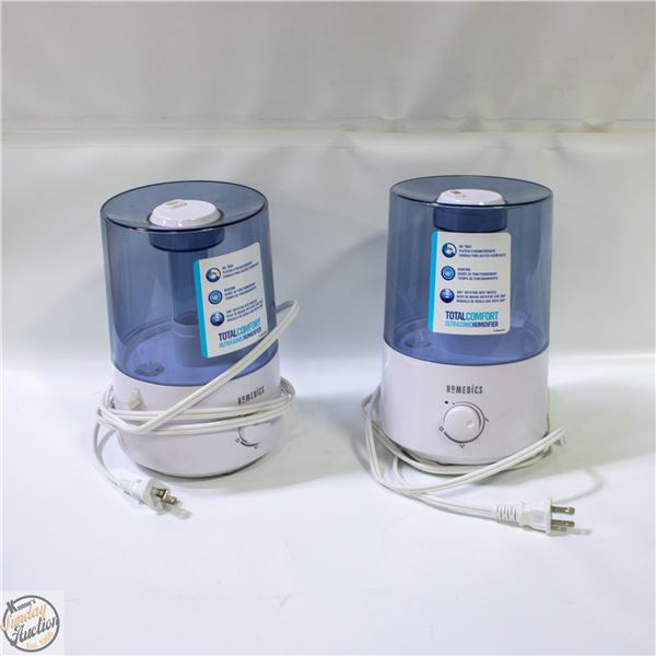 2 PACK OF HOMEDICS ULTRASONIC HUMIDIFIER - 1.3L