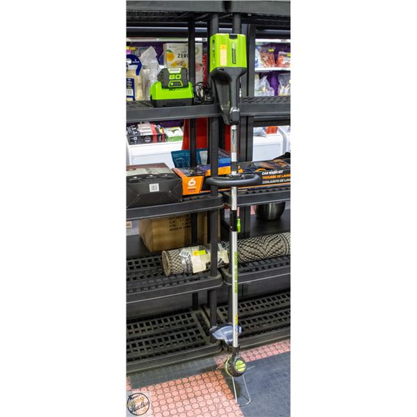 GREENWORKS 40V STRING TRIMMER WITH 4.0AH BATTERY &