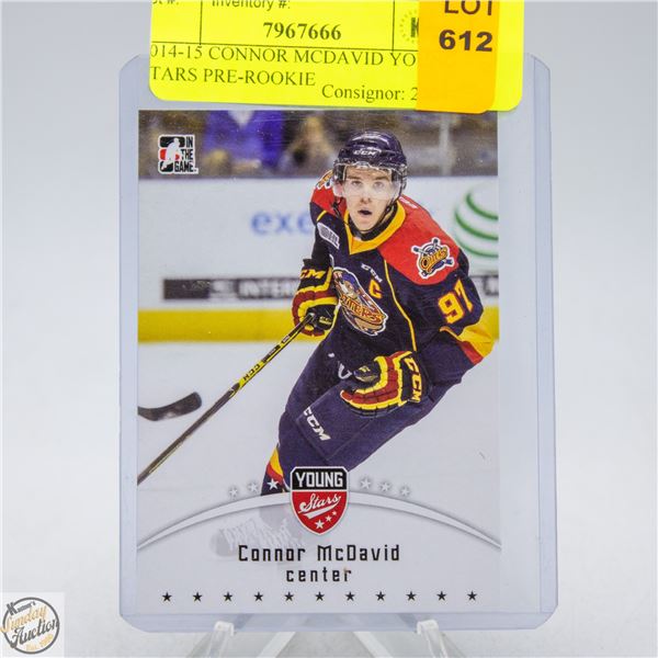 2014-15 CONNOR MCDAVID YOUNG STARS PRE-ROOKIE
