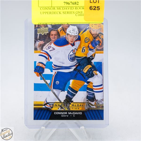 CONNOR MCDAVID ROOKIE 2015-16 UPPERDECK SERIES ONE
