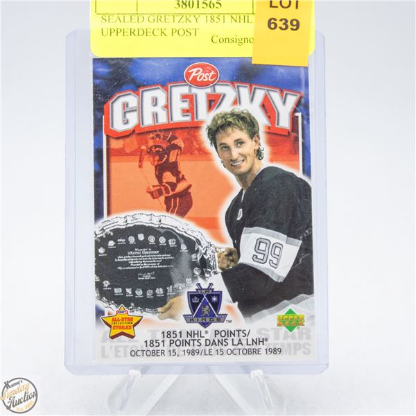 SEALED GRETZKY 1851 NHL POINTS UPPERDECK POST