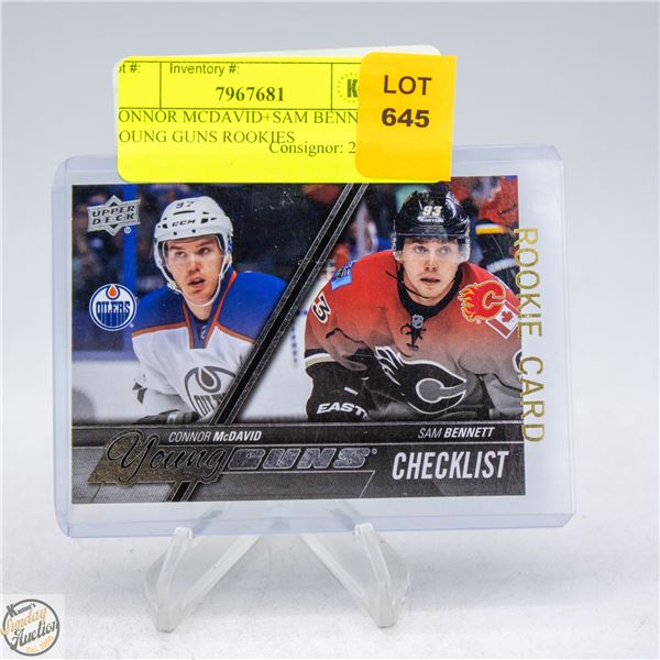 CONNOR MCDAVID+SAM BENNETT YOUNG GUNS ROOKIES