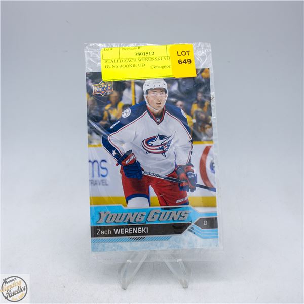 SEALED ZACH WERENSKI YOUNG GUNS ROOKIE UD