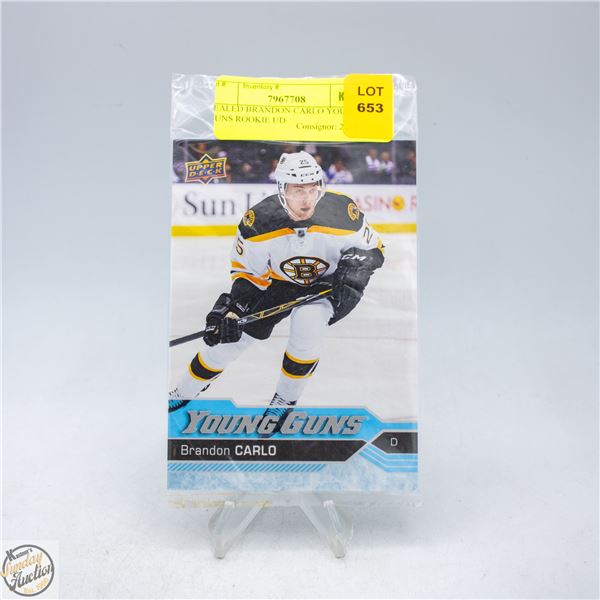 SEALED BRANDON CARLO YOUNG GUNS ROOKIE UD