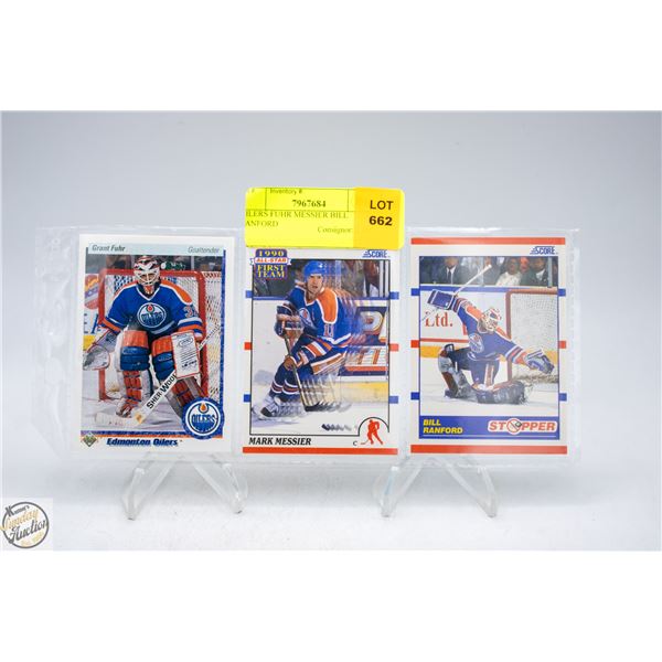 OILERS FUHR MESSIER BILL RANFORD