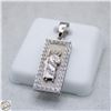 Image 1 : NEW SILVER PLATED RECTANGULAR PENDANT