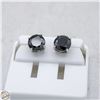 Image 1 : NEW SILVER PLATED EARRINGS WITH BLACK STONES