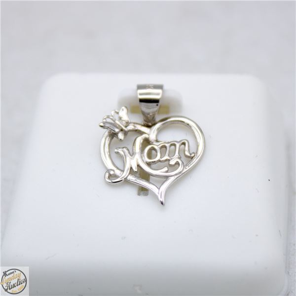 NEW SILVER PLATED "MOM" PENDANT