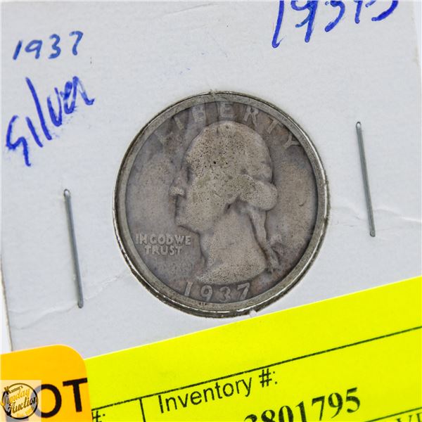 1937-S WASHINGTON SILVER QUARTER