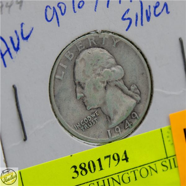 1949-D WASHINGTON SILVER QUARTER
