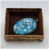 Image 1 : LARGE TURQUOISE COLOR PENDANT