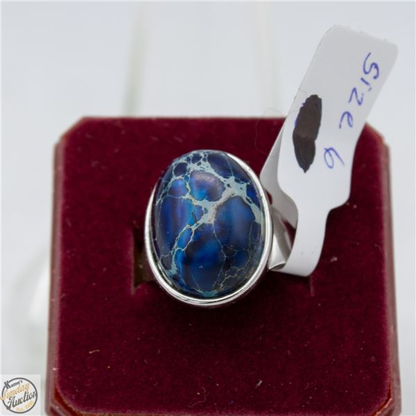 RING SIZE 6 (WHITE GOLD PLATED)