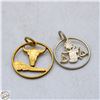 Image 1 : TWO CUT OUT USA COINS MADE INTO PENDANTS