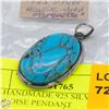 Image 1 : NEW HANDMADE 925 SILVER TURQUOISE PENDANT