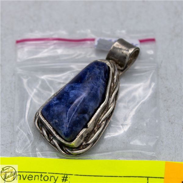 LARGE HANDMADE 925 SILVER SODALITE PENDANT
