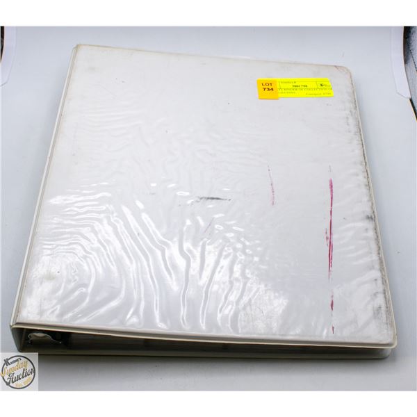 ESTATE BINDER OF COLLECTION OF WORLD COINS