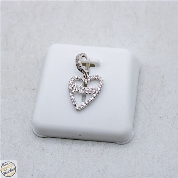 NEW SILVER PLATED "MOM" PENDANT