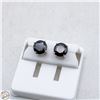Image 1 : NEW SILVER PLATED EARRINGS WITH BLACK STONES