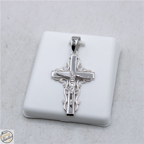 NEW SILVER PLATED CROSS PENDANT