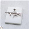 Image 1 : NEW SILVER PLATED MACHINE GUN SHAPED PENDANT