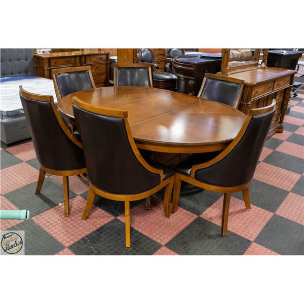 ROUND WOOD DINING TABLE WITH 4 CHAIRS