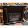 Image 1 : WOOD FIREPLACE MANTEL W/ REMOTE 46"X53"X12"