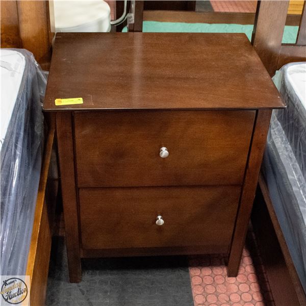 DARK WOOD NIGHTSTAND 27"X24"X18"