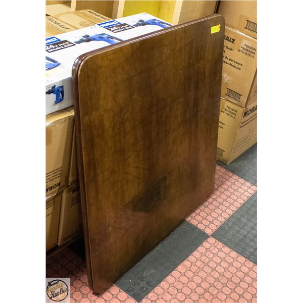 SQUARE FOLD-AWAY PADDED TOP TABLE - 2-TONE