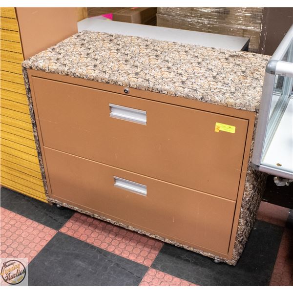 LONG 2 DRAWER FILE CABINET H-32" W-18" L-38"