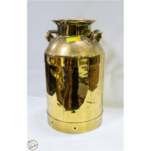 LARGE BRASS MILK CAN
