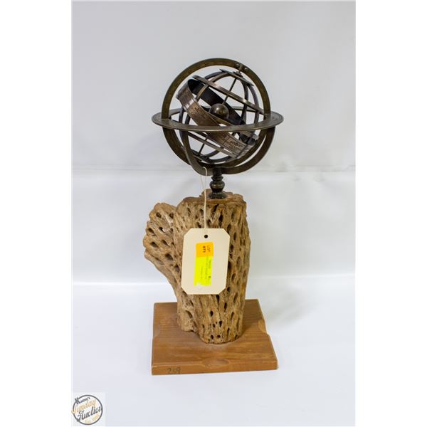 ZODIAC ARMILLARY SPHERE ON DRIED