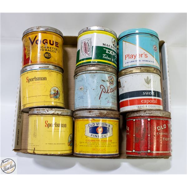 LOT OF ANTIQUE/VINTAGE TOBACCO TINS