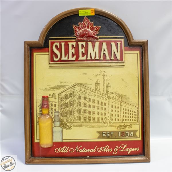 VINTAGE SLEEMAN ALL NATURAL ALES+LAGERS 21"X26"