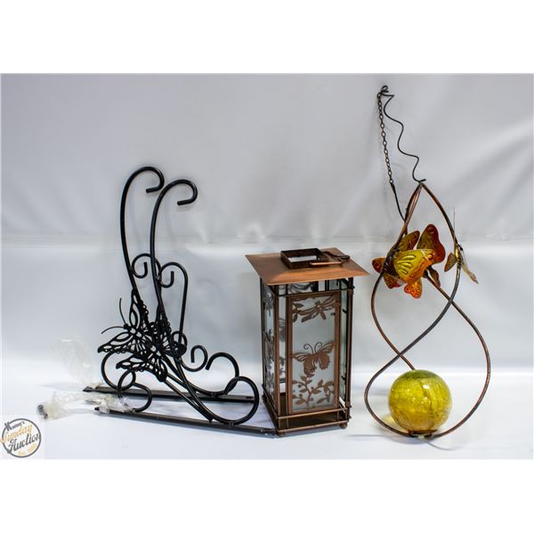 FLAT WITH BUTTERFLY INSPIRED GARDEN DECOR