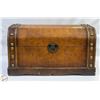 Image 1 : VINTAGE SOLID WOOD LEATHER WRAPPED