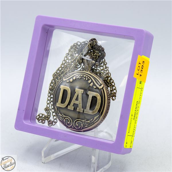 NEW "DAD" POCKET WATCH ENGRAVED