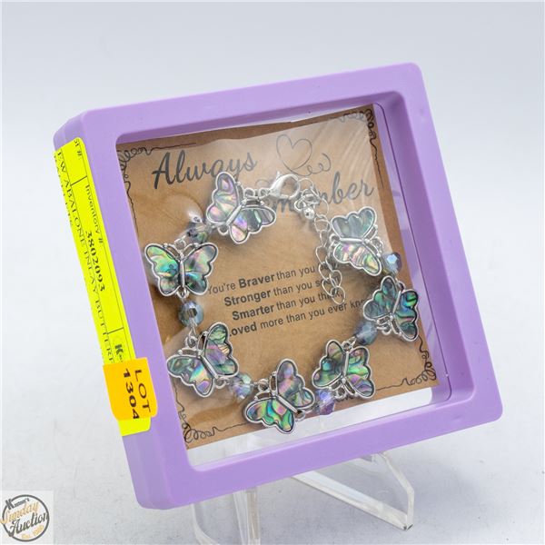 NEW ABALONE INLAY BUTTERFLY BRACELETS,