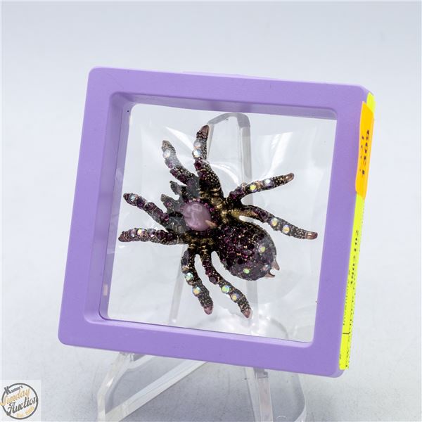 NEW SPIDER BROOCH PINK IRIDESCENCE