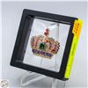Image 1 : NEW CROWN BROOCH 1.34”X1.46” ENCRUSTED