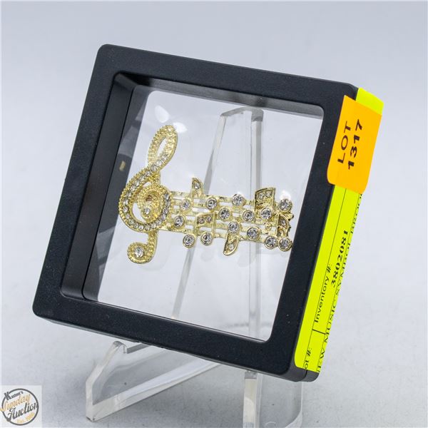 NEW MUSIC SYMBOL BROOCH 1.81”X1.38”