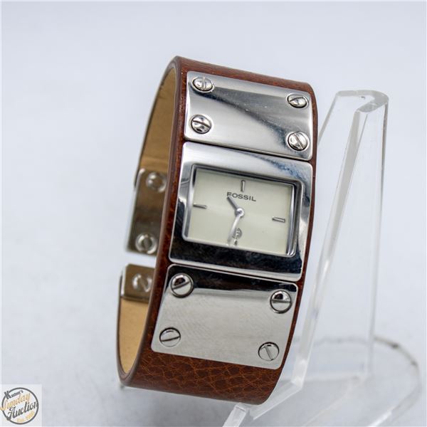 LADIES FOSSIL FA1503 CUFF STYLE WATCH W/ NEW