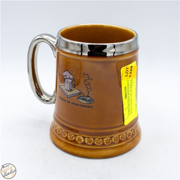 LORD NELSON POTTERY ENGLAND BEER STEIN, HUMOROUS