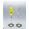 Image 1 : PAIR BOWRING AMOR GLITTER CHAMPAGNE FLUTES