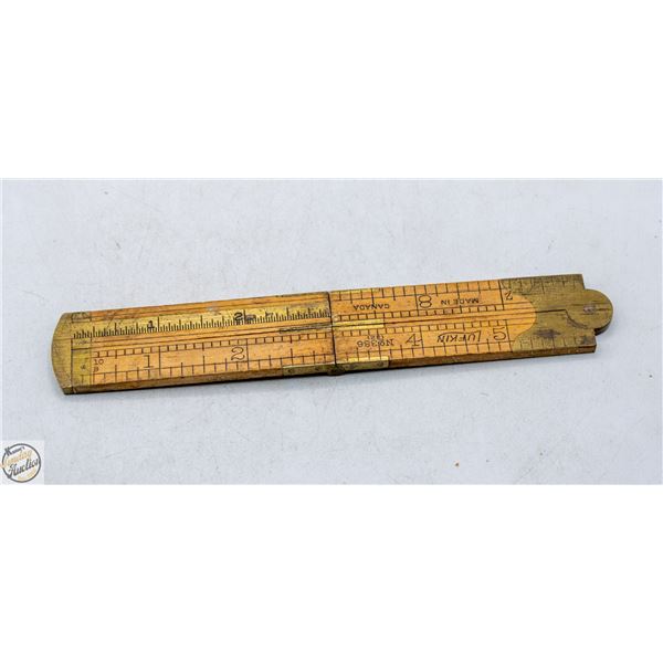 VINTAGE LUFKIN CANADA WOODEN CALIPER RULE