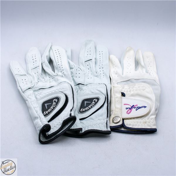 LOT OF 3 GOLF GLOVES CALLAWAY, SIZE S