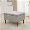 Image 1 : BRAND NEW KING FABRIC UPHOLSTERED OTTOMAN GREY