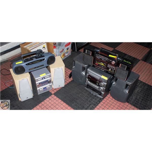 4 STEREO SYSTEMS ESTATE: 2 JVC,