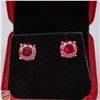Image 1 : #4487-6.00 CT ROUND BRILLIANT CUT RUBY STONES
