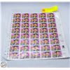 Image 1 : UNCUT SHEET OF ELVIS POSTAGE STAMPS